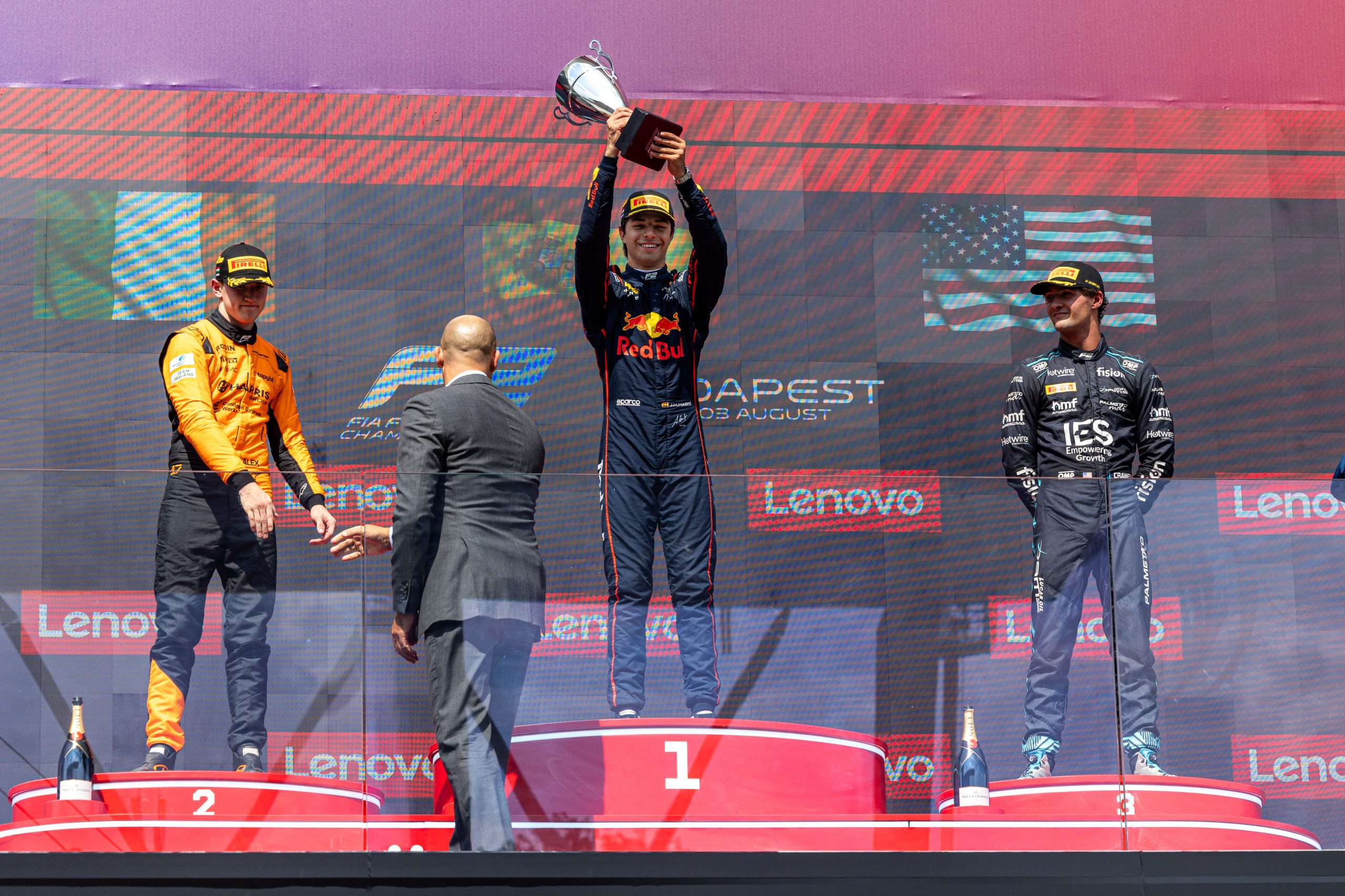 Podio sprint F2 Hungría RBCP