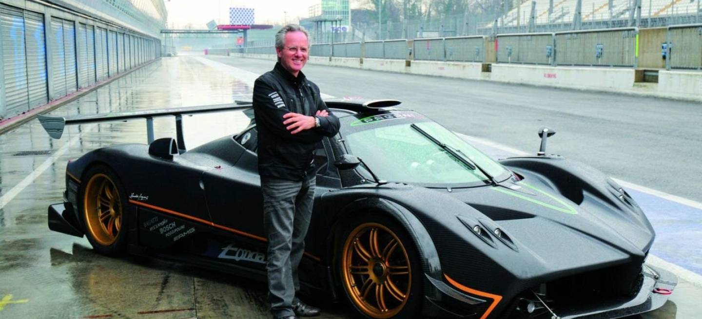 Pagani Zonda R y Horacio Pagani en Monza