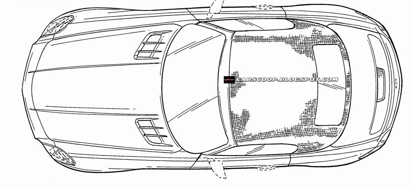Mercedes-Benz SLS AMG Roadster, bocetos de patentes de diseño