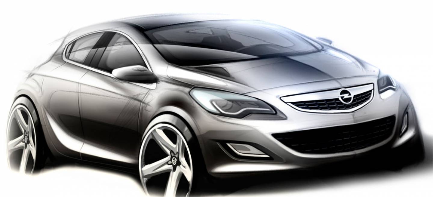 Boceto del Opel Astra OPC 2010