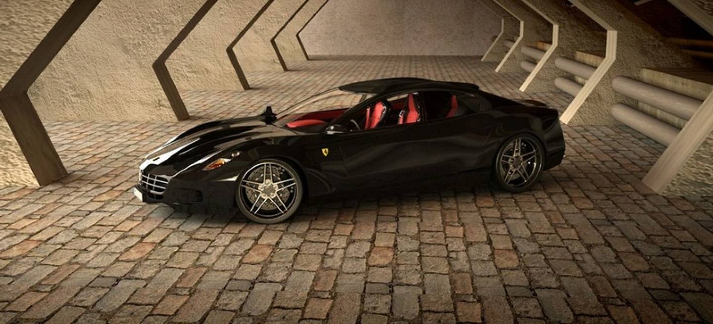 Render de un posible coupé de cuatro puertas de Ferrari