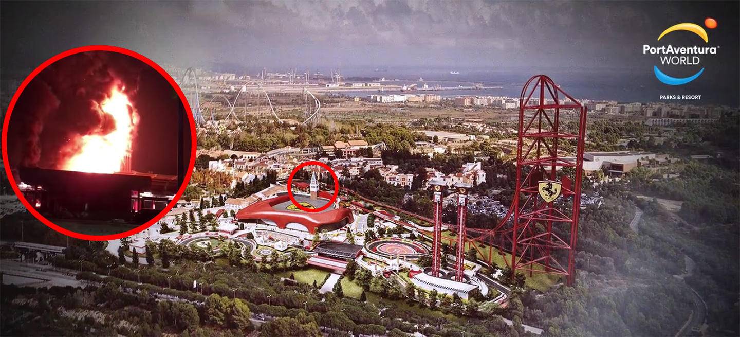 ferrari-land-incendio-video