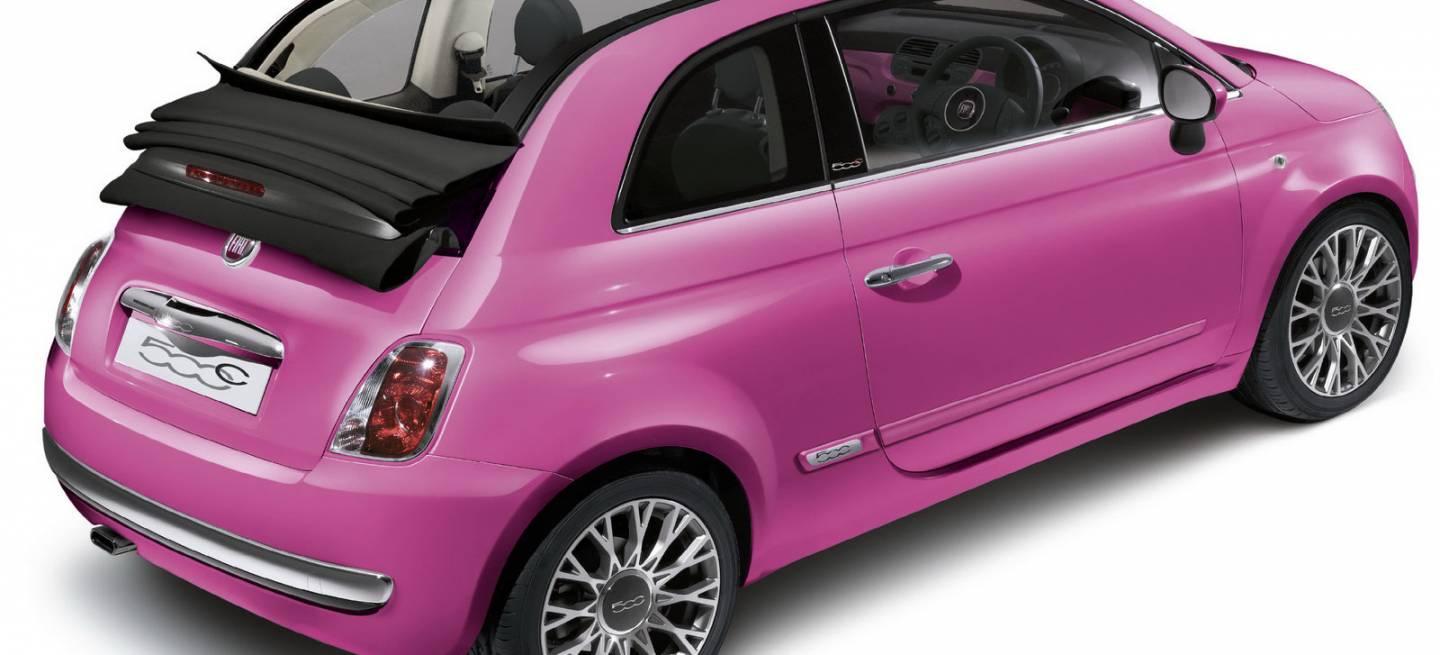 Fiat 500C Pink