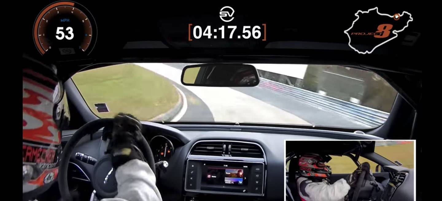 jaguar-xe-sv-project-8-record-nurburgring-video