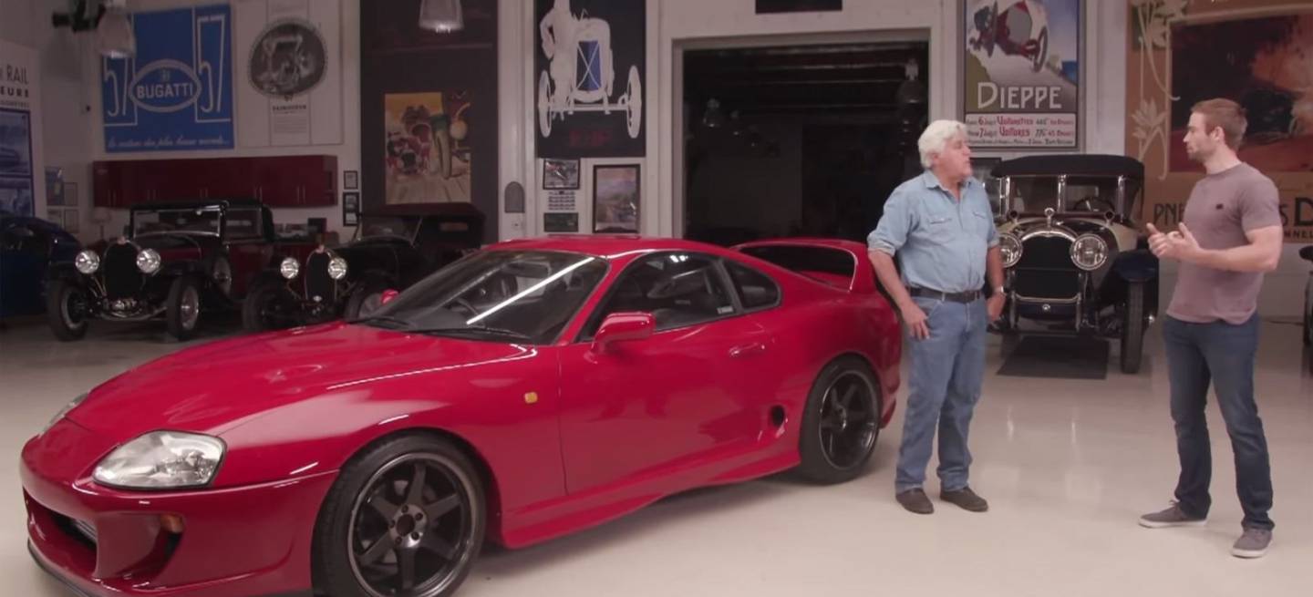 Jay Leno Paul Walker Toyota Supra 0518 01 Jay Leno Paul Walker Toyota Supra 0518 01
