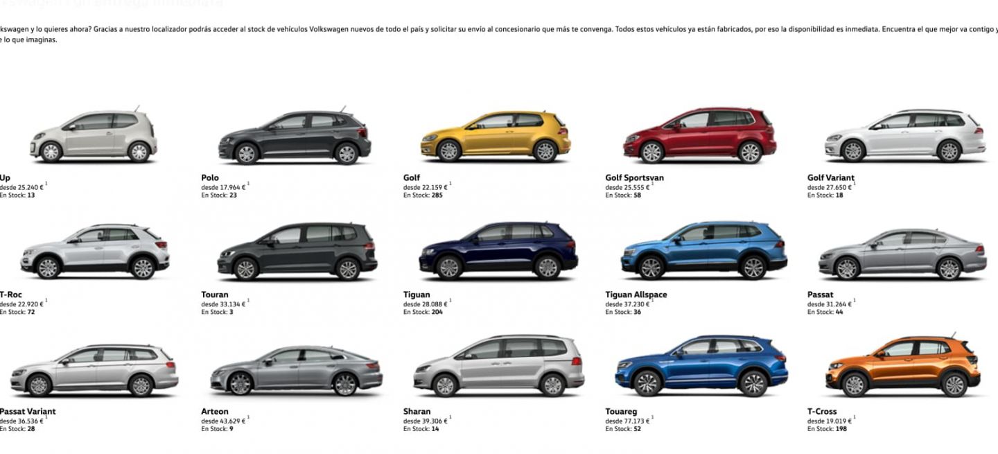Portada Coches Stock Volkswagen Portada Coches Stock Volkswagen