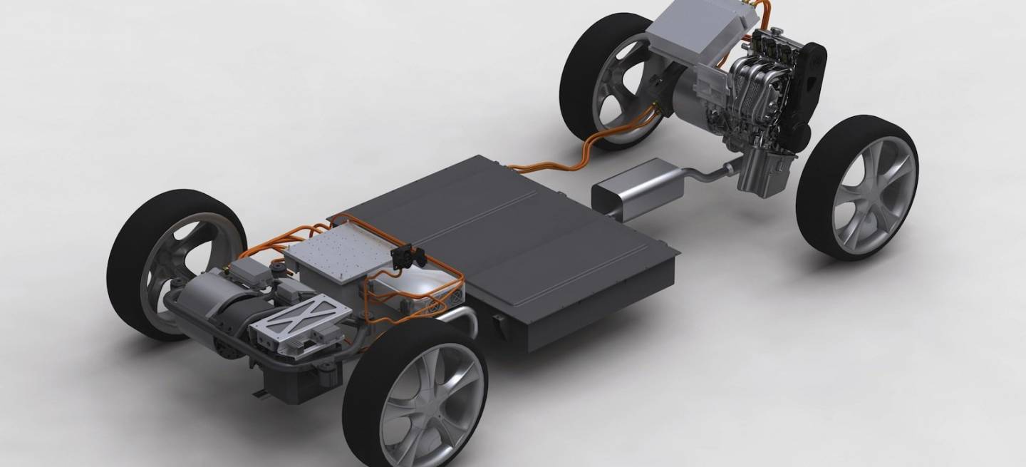 Plataforma híbrida del Proton Hybrid Concept desarrollada por Lotus