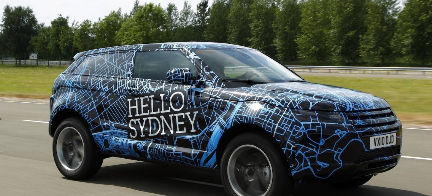 Los Range Rover Evoque de pruebas se visten con colores originales para representar ciudades