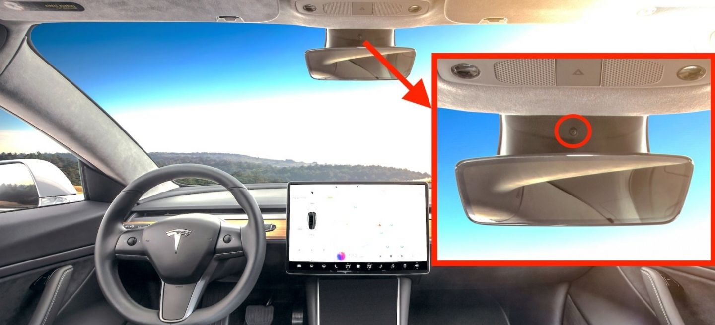 Tesla Model 3 Camara Interior Tesla Model 3 Camara Interior