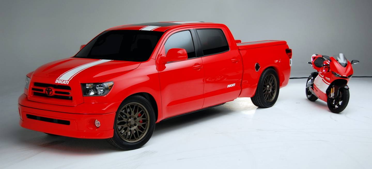 Toyota Tundra Ducati Desmosedici Transporter