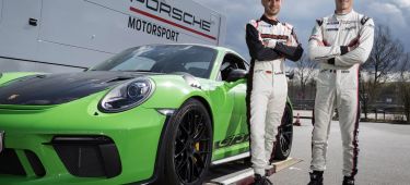 High Lars Kern Development Driver Kevin Estre Work Driver L R 911 Gt3 Rs Nurburgring Nordschleife 2018 Porsche Ag
