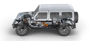 Side View Of The 2021 Jeep® Wrangler Rubicon 4xe Hybrid Electric