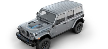 Front Three Quarters View Of The 2021 Jeep® Wrangler Rubicon 4xe
