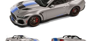Vista completa Shelby Super Snake con detalles distintivos y acabado deportivo.