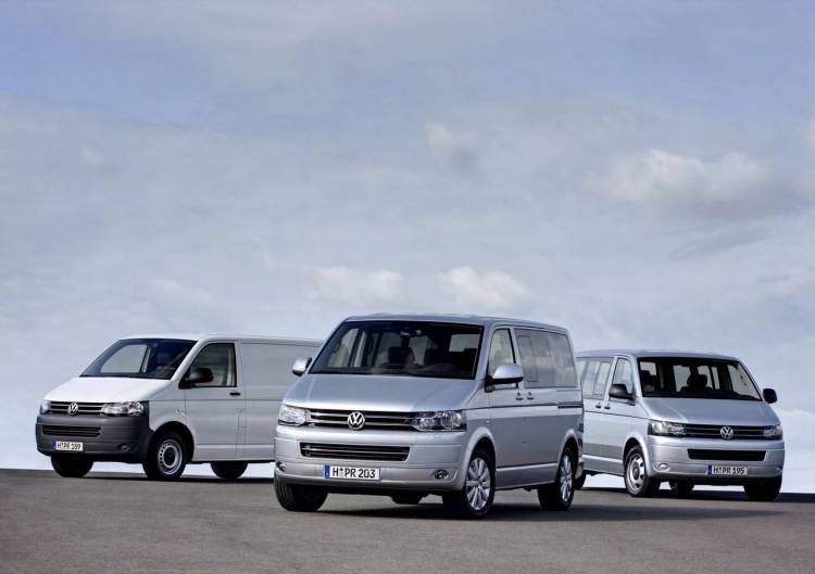 Volkswagen Transporter, Caravelle, Multivan y California, lavado de cara
