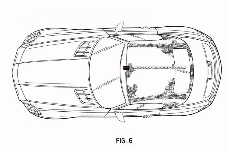 Mercedes-Benz SLS AMG Roadster, bocetos de patentes de diseño Mercedes-Benz SLS AMG Roadster, bocetos de patentes de diseño