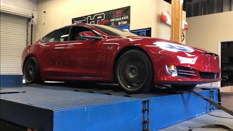 Tesla Model S P100D-potencia-banco de rodillos Tesla Model S P100D-potencia-banco de rodillos