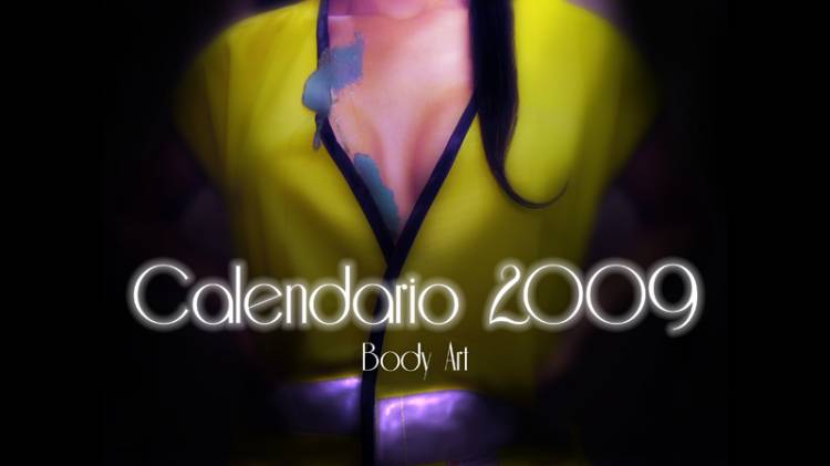 Calendario Bodypainting Motor, Portada Calendario Bodypainting Motor, Portada