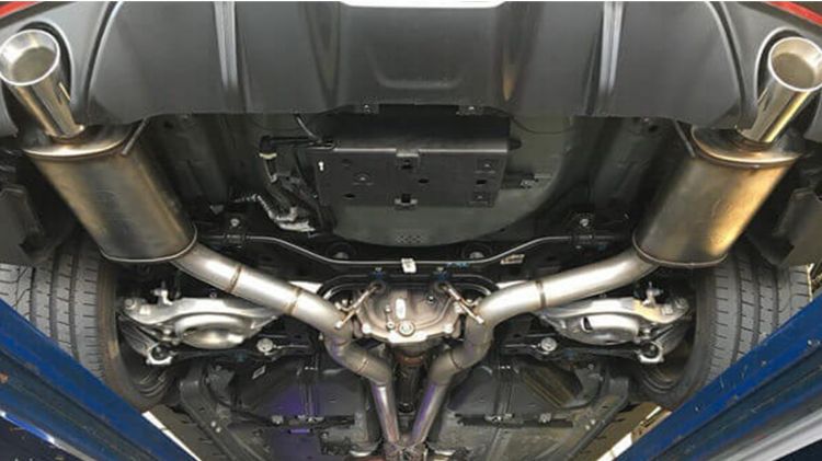 How is an exhaust pipe inside
