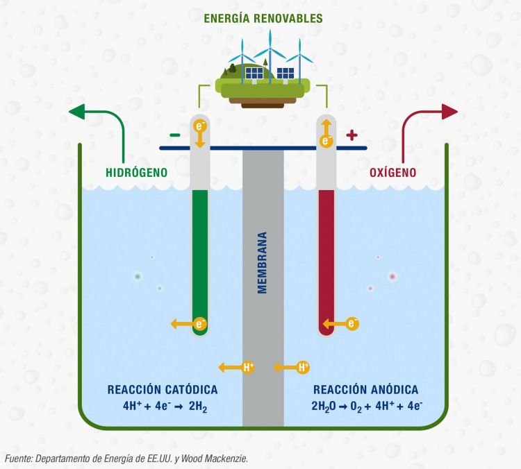 Green Hydrogen Electrolysis Iberdrola Reaction