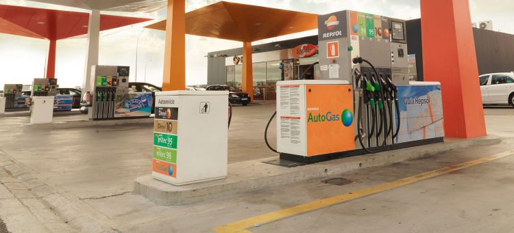 Cheap Gasoline Repsol Gas Station