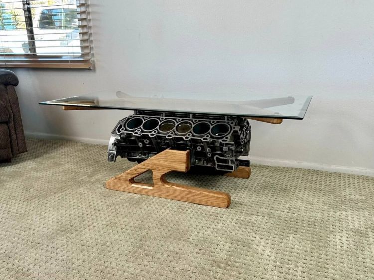 Homemade Table Made With V12 Engine Video 1