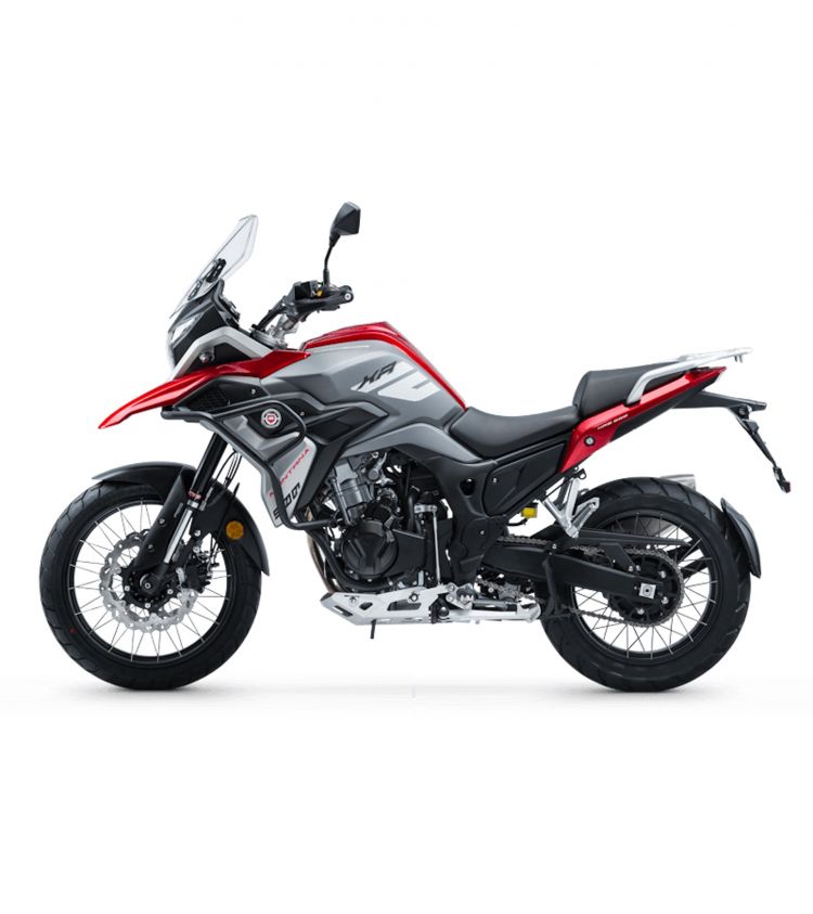 Moto Macbor Novelty 2020 Montana Xr5 500 Red Color Left Profile