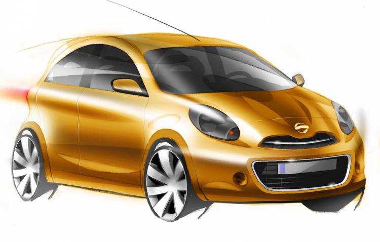 Boceto del "coche global compacto" de Nissan Boceto del "coche global compacto" de Nissan