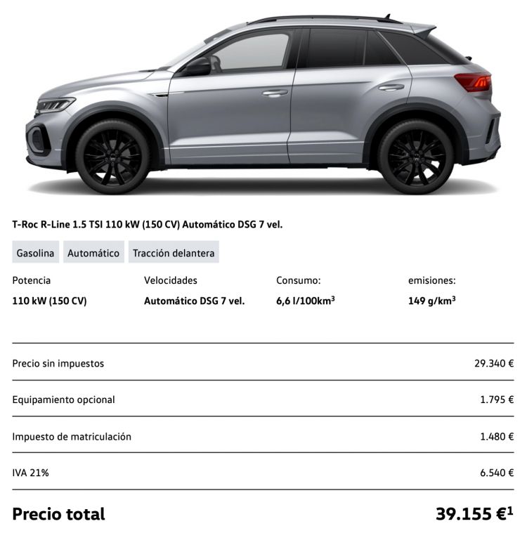 Precio Volkswagen T Roc 2022 2