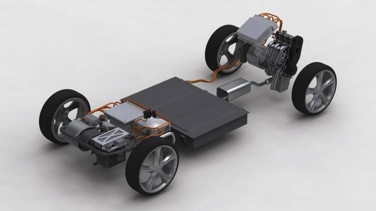 Plataforma híbrida del Proton Hybrid Concept desarrollada por Lotus Plataforma híbrida del Proton Hybrid Concept desarrollada por Lotus