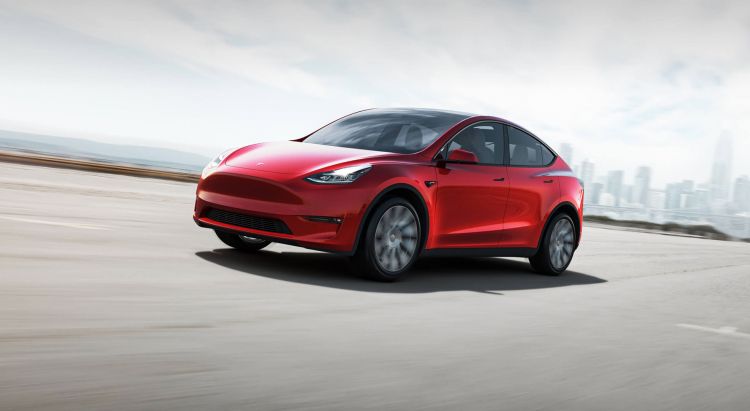 Tesla Model Y 2019 Rojo Frontal Exterior