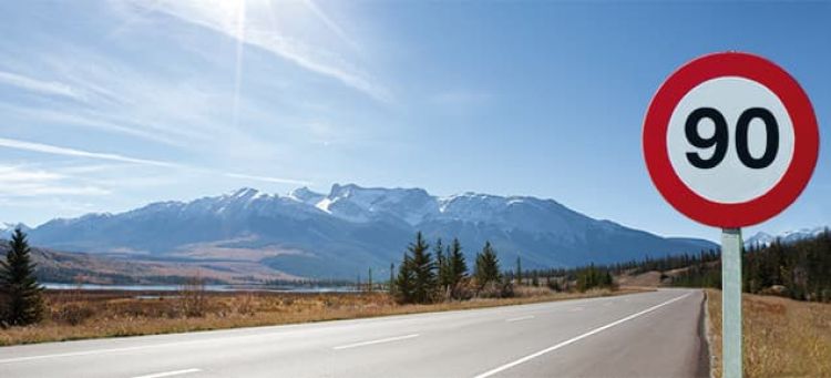 Empty Highway In Jasper, Canada