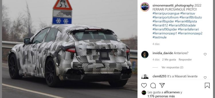 Ferrari Purosangre Suv Mula Diciembre 2020 Instagram