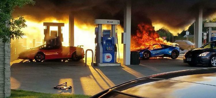 Gasolinera Incendio Riesgo Movil Multa Dgt