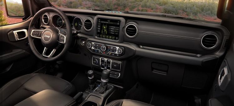Interior Of The 2021 Jeep® Wrangler Sahara 4xe Includes Standard