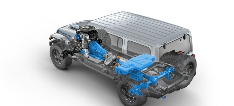 Rear Three Quarters View Of The 2021 Jeep® Wrangler Rubicon 4xe