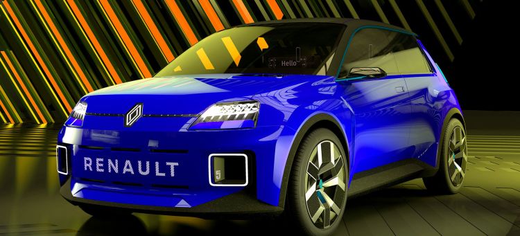 Nuevo Renault 5 Photoshop Azul Frontal