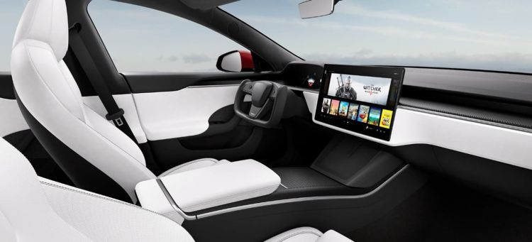 Tesla Model S 2021 Interior Blanco 007