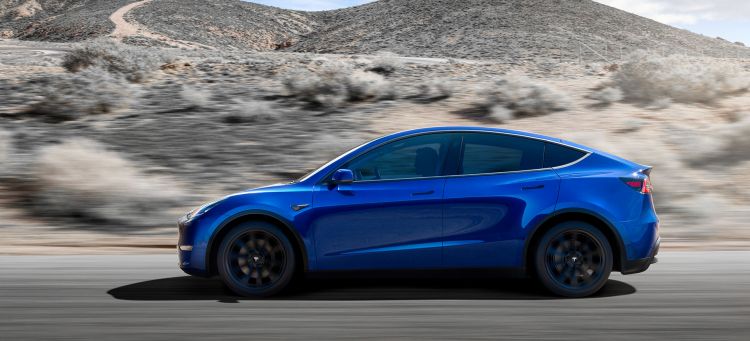 Tesla Model Y 2019 Azul Lateral Exterior