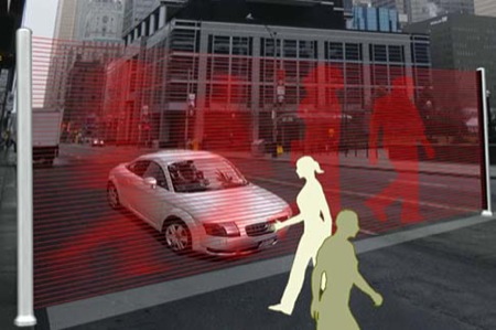 Ideas de futuro: pared virtual para los pasos de peatones